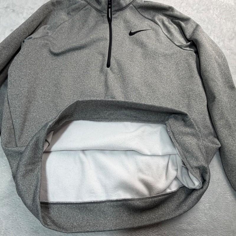 Nike Therma 1/4 Zip Pullover Mens Large Gray Dri-FIT Fleece Jacket 860497-091 gallery