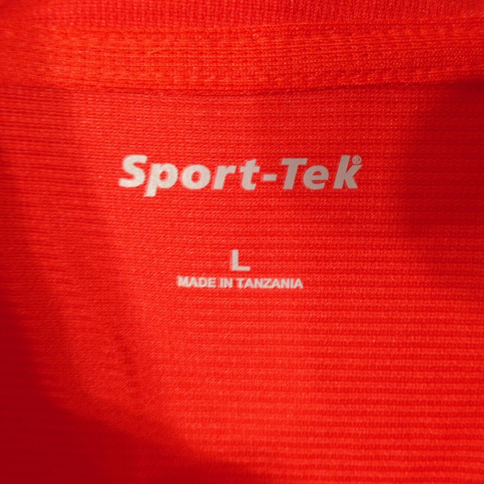 Sport Tek size L Active Textured Polo Breathable Snag Resistant Vented Shirt gallery