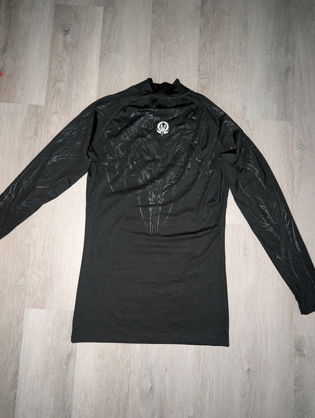 Breathe Divinity Men's Compression Mock Neck Long Sleeve Graphic Tee M gallery
