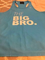 Men’s XL Blue Racerback Graphic Print Tank Top Sleeveless “THE BIG BRO.”