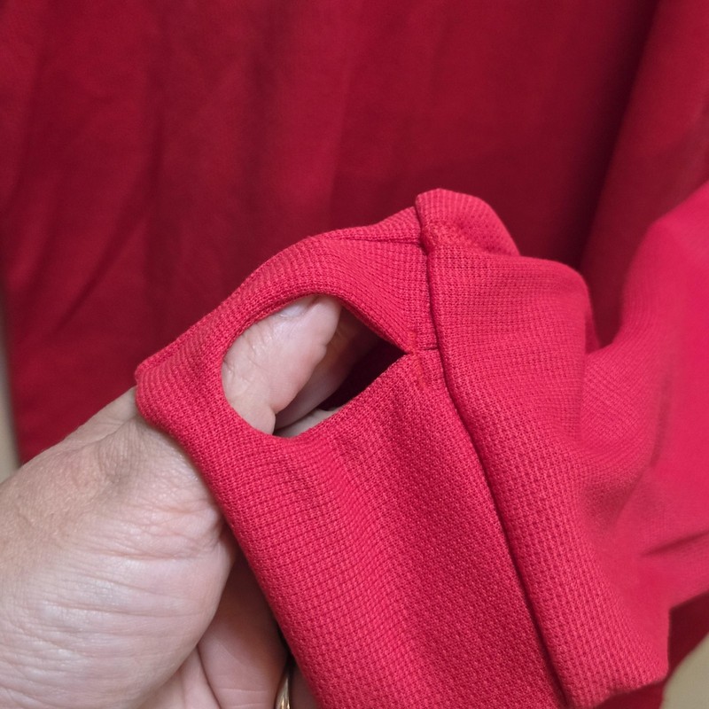LL Bean Pullover Mens XLT Red Quarter Zip Long Sleeve Outdoors Hiking Top gallery