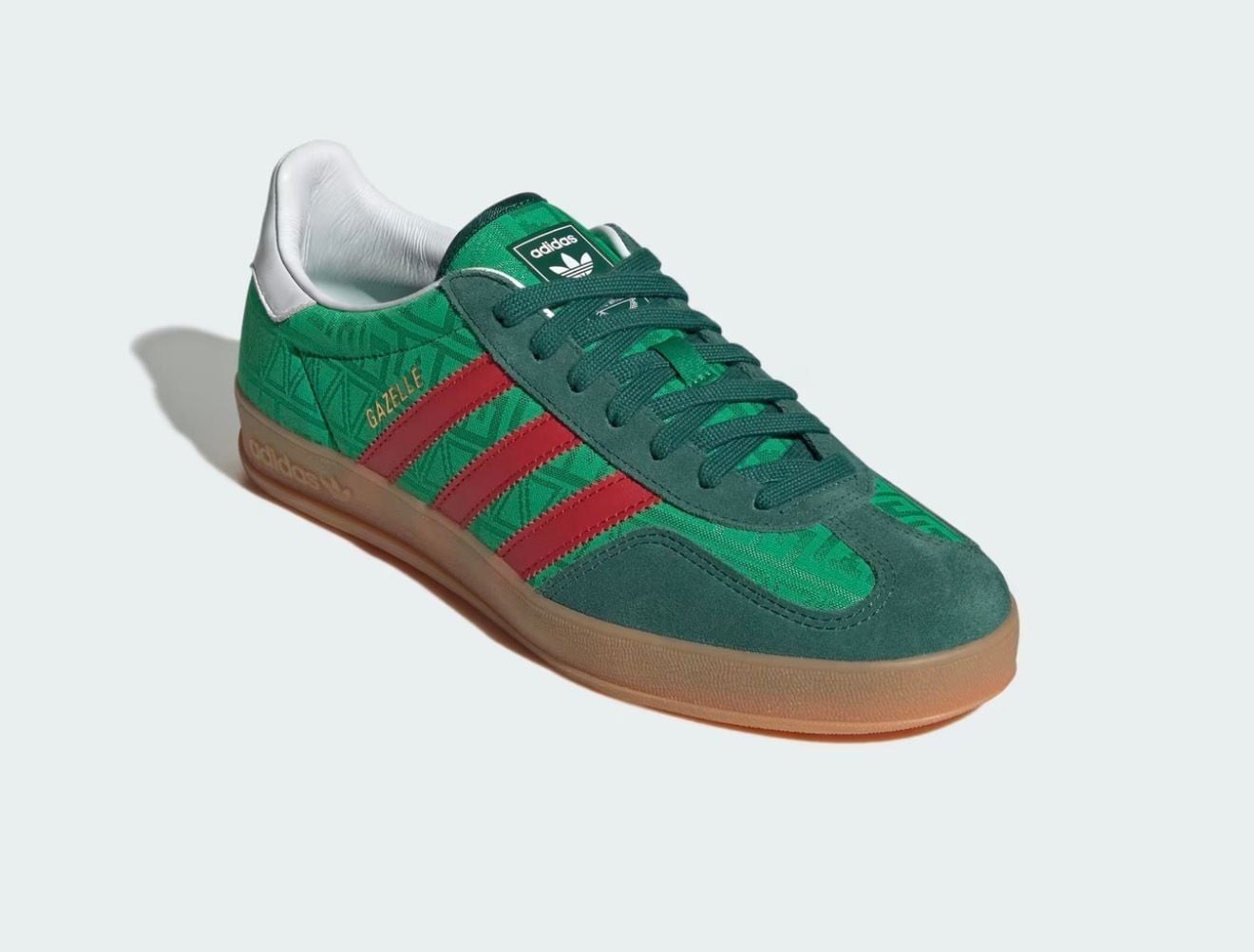 Adidas Gazelle Indoor Sneakers Green Red Size 11.5 US gallery