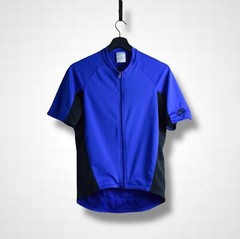 Nike F.I.T. Short Sleeve Full Zip Top Blue/Black Size S Vintage