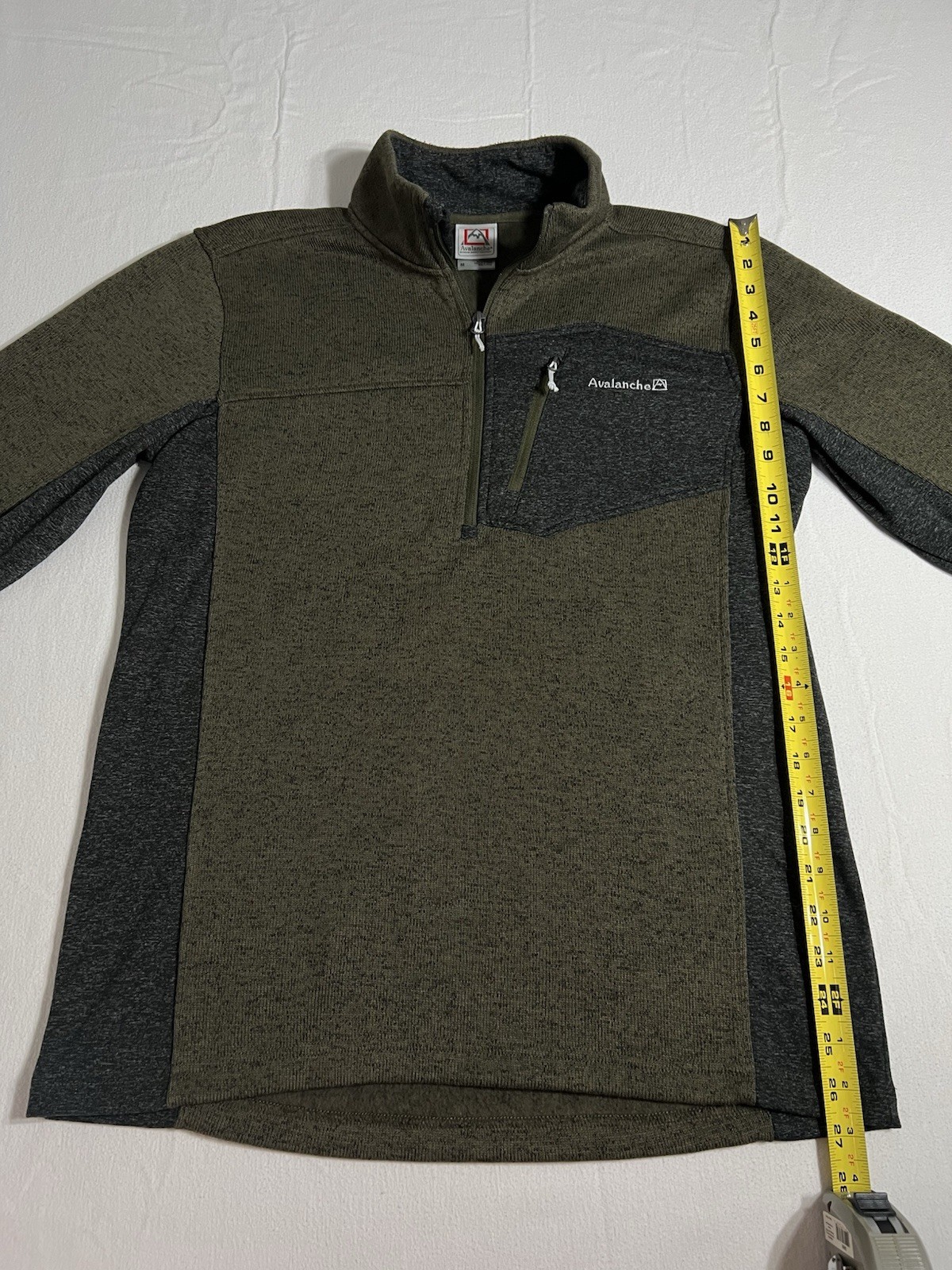 Avalanche Pullover Men’s Medium Green/Gray 1/4 Zip Performance Fleece Jacket gallery