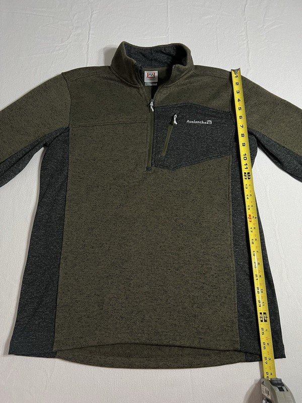Avalanche Pullover Men’s Medium Green/Gray 1/4 Zip Performance Fleece Jacket gallery