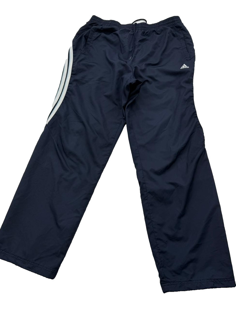 Adidas Track Pants Mens Navy XL Three Stripes Tapered Regular Fit