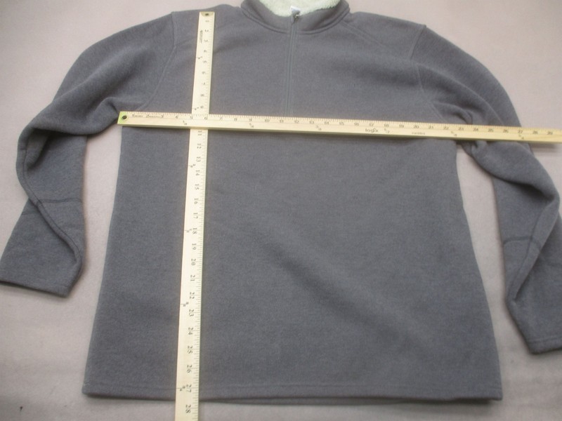Columbia Size L Mens Gray Sherpa Lined 1/2 Zip Comfy Warm Outdoor Pull Over 734 gallery