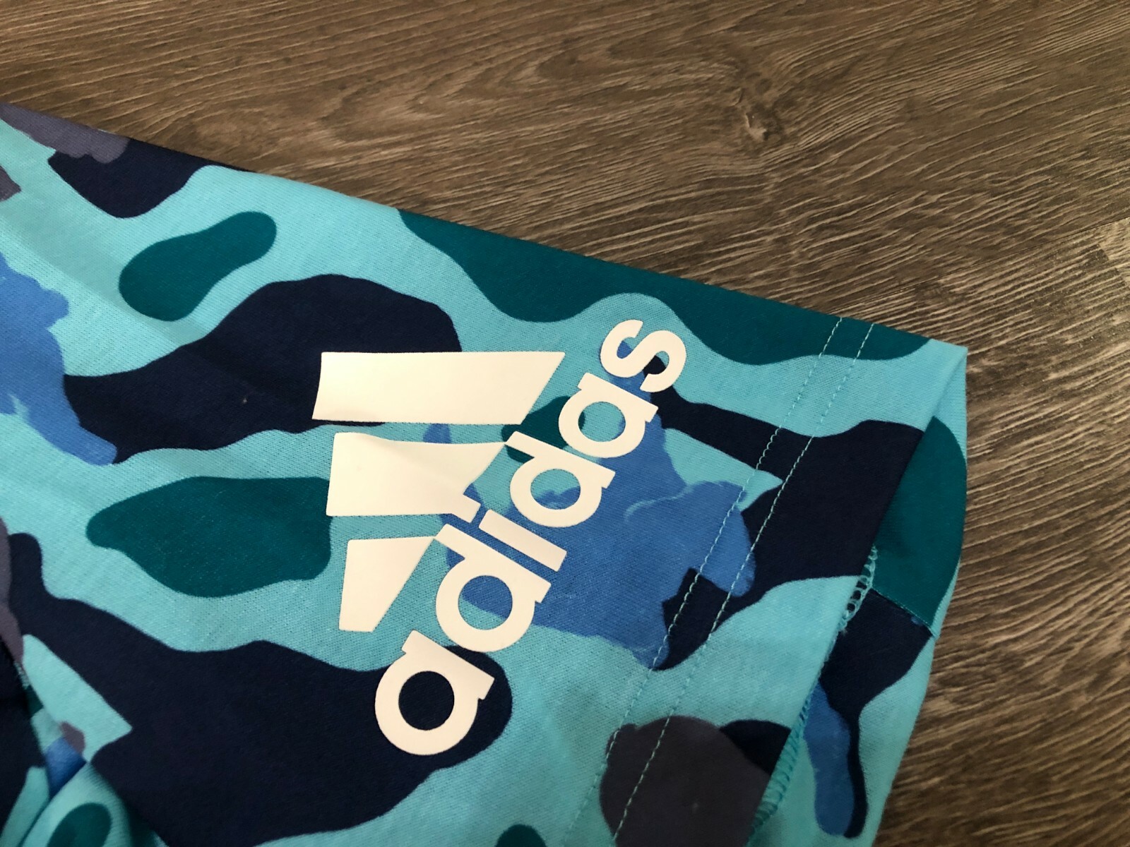 ADIDAS x NERD Pharrell FreeLift Prime Camo T-Shirt Blue Glow/Lucky Blue DH1181 gallery