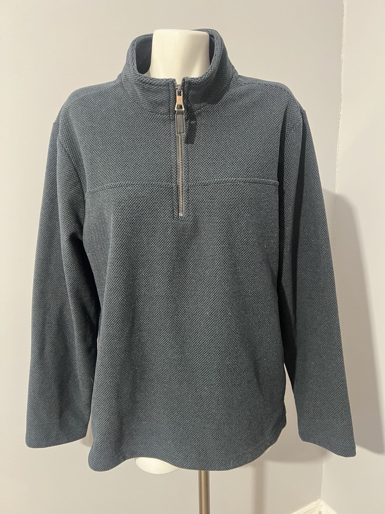Redmond Clothing Outfitters Men's Medium 1/4 Zip Sweatshirt Grey Mock Neck
