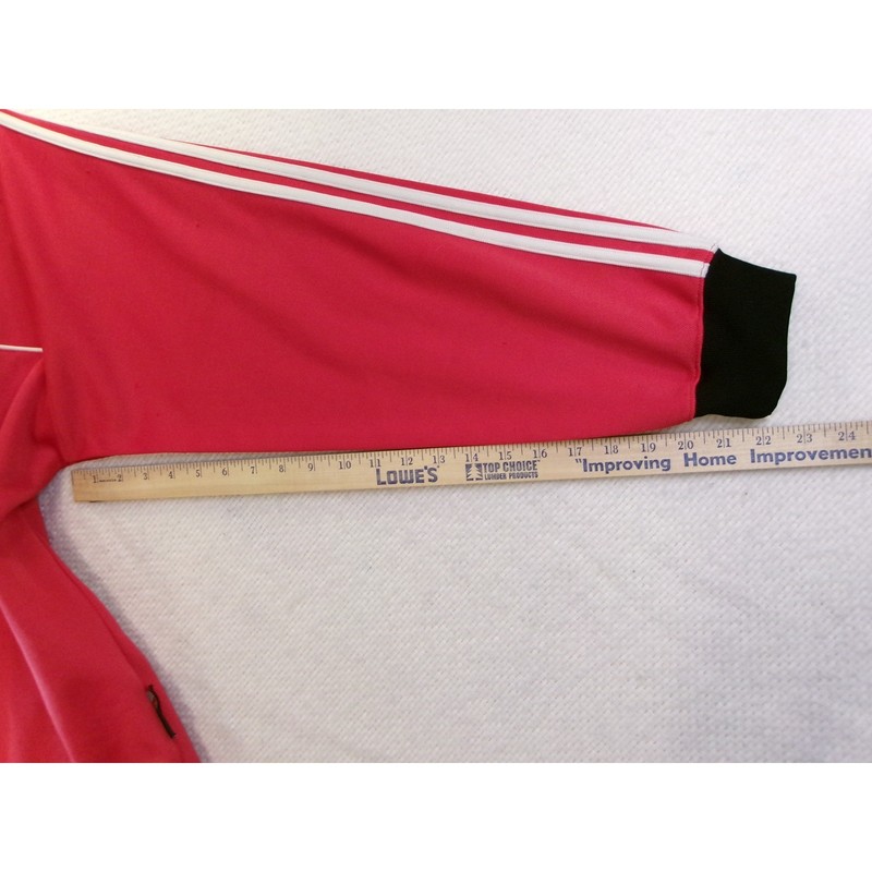 Adidas Mens M Long Sleeve Shirt Red White Stripes Ringer Crew Neck Athletic gallery