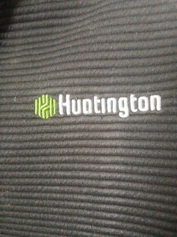 ✨️Black Adidas Ribbed 1/4-zip Performance Pullover Men's Medium Huntington Logo gallery