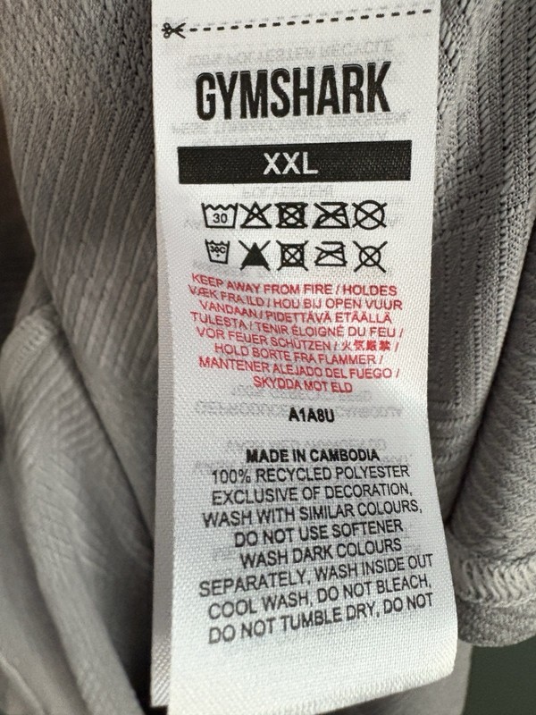 Gymshark Men's Apex Lightweight Performance Geometric T-Shirt 2XL Gray gallery