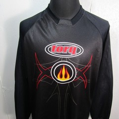 torq OCTANE Men’s Large Black Long Sleeve Activewear Top Jersey Padded Elbows
