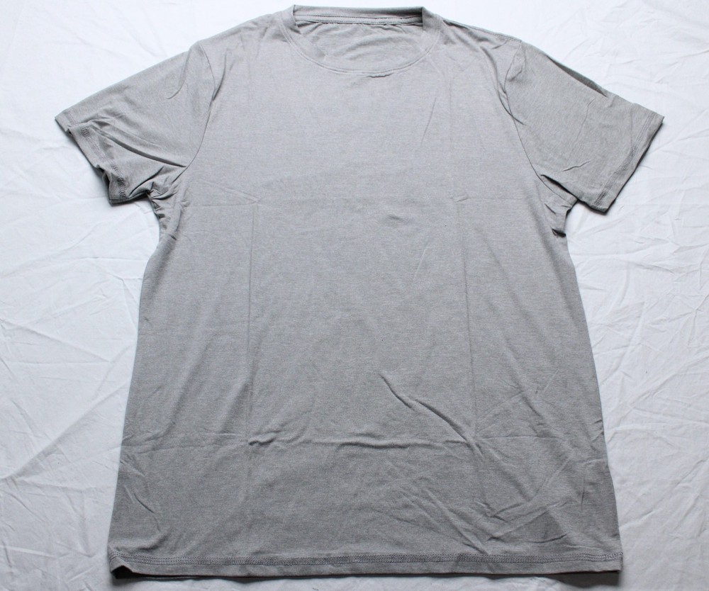 Aha Selected Men's Softest Performance Short Sleeve Tee CG2 Grey Medium NWT