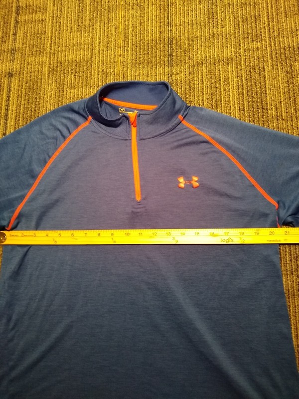 Under Armour Men's Large Tech 1/4 Zip Pullover Loose HeatGear Long Sleeve Blue gallery
