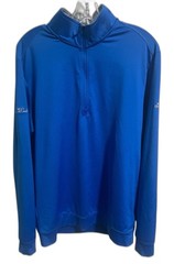 Adidas Shirt Men’s M Blue Quarter Zip Pullover Long Sleeve Golf Training