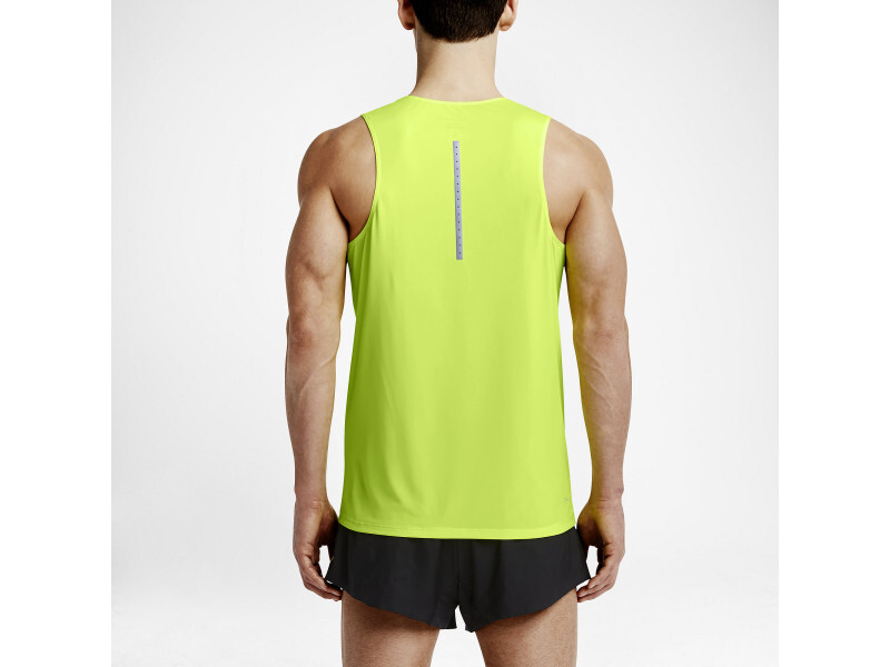 Nike Dri Fit Racing Singlet Tank Top Yellow Volt Sz S 647794 702 gallery
