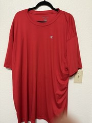 Champion Men’s Red Short Sleeve Crew Lightweight Activewear T-Shirt 4XB. N61
