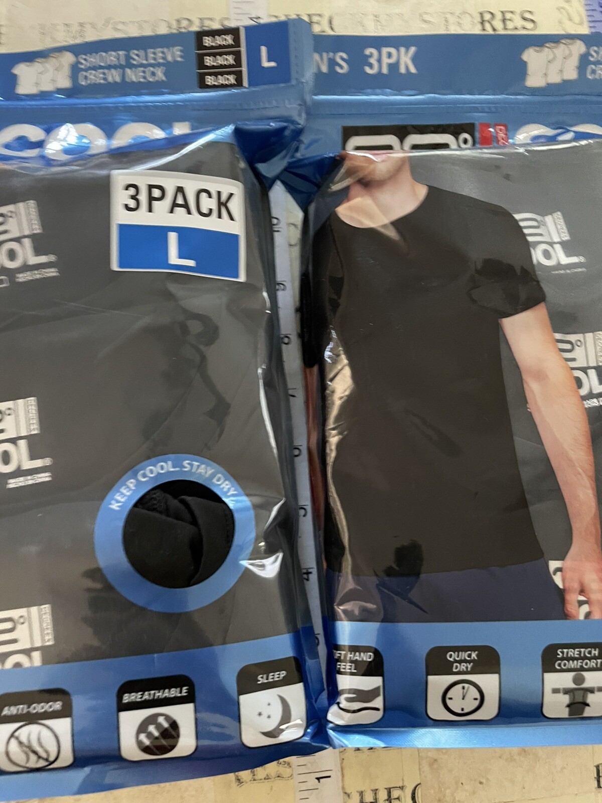 2X 3PKMen's 32 Degrees Cool Short Sleeve Crew Neck Quick-Dry Breathable T-Shirt gallery