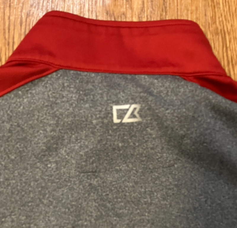 Cutter & Buck Replay Men 2XT Quarter Zip Half Zip Pullover Red Grey DryTec 50+ gallery
