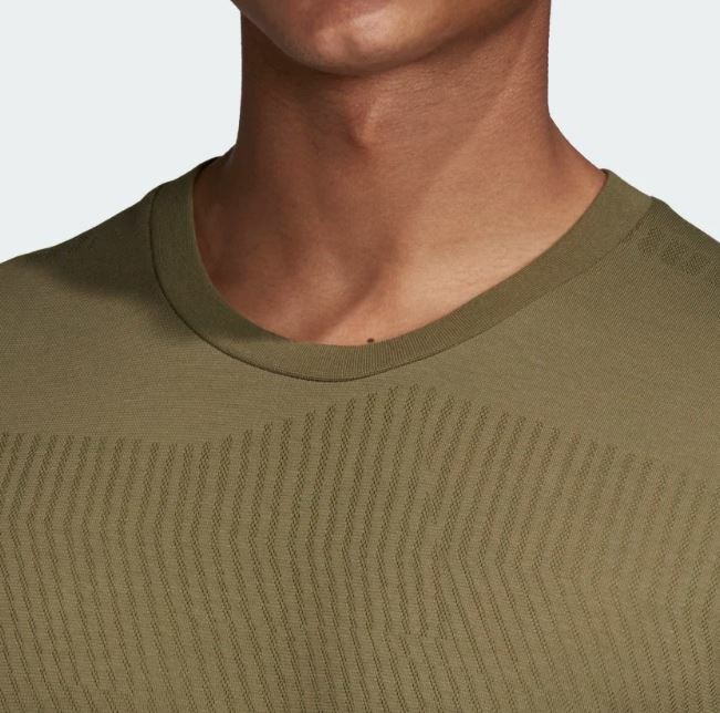Adidas Athletics ID Jaquard Tee Raw Khaki Size Extra Large XL Mens gallery