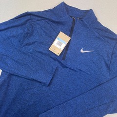 Nike Mens Dri-FIT Running 1/4 Zip Pullover Size M Blue Heather DD4756-451