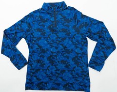 G/Fore Mens 1/4 Zip Golf Pullover Sweater Long Sleeve Skull AOP Graphic Icon Sm