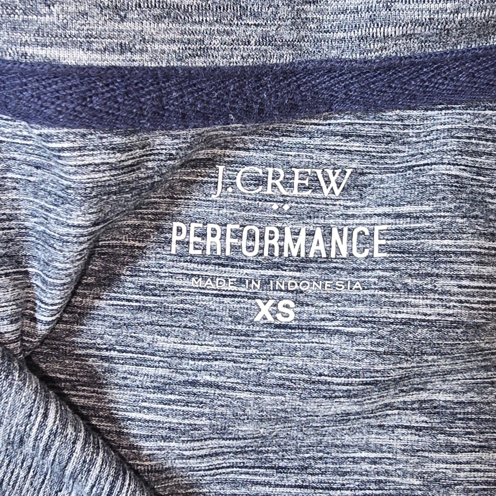J Crew Performance Mens Blue Heathered Quarter Zip Pullover Shirt XS gallery