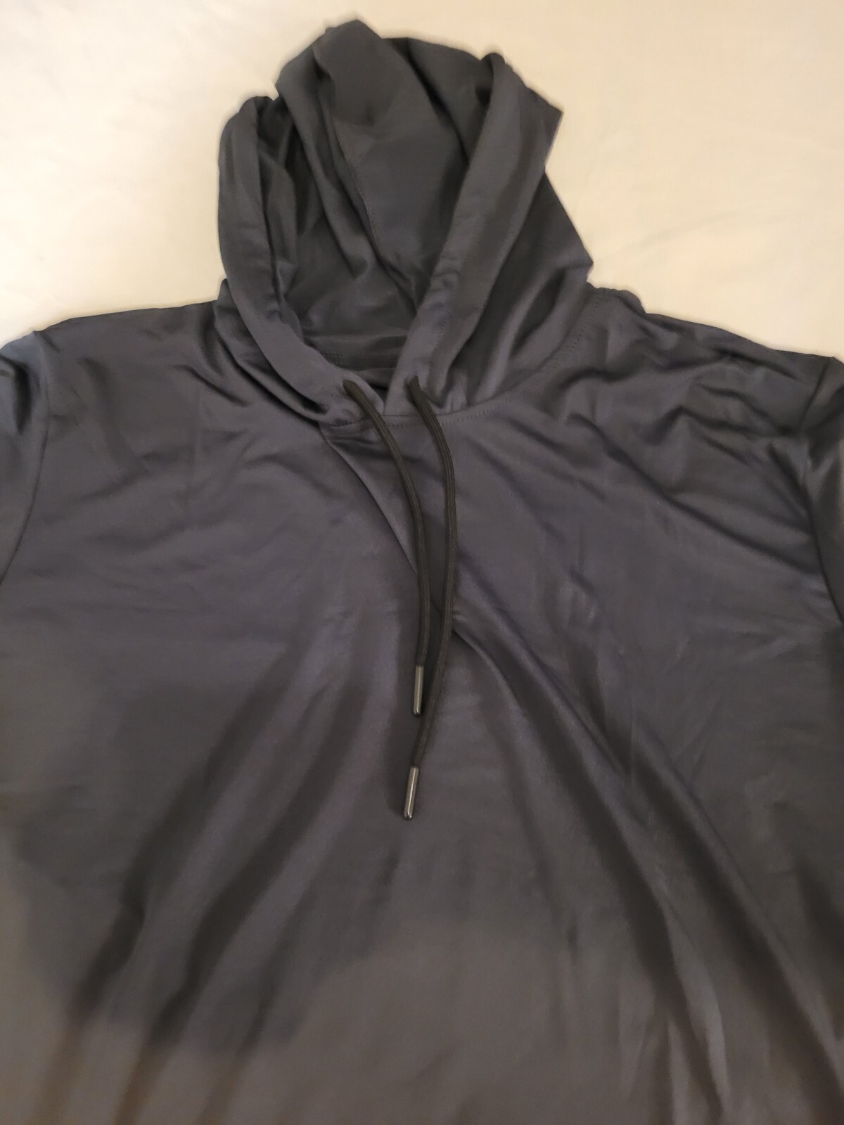Mens real essentials Workout Shirt With Hood Size Large gallery