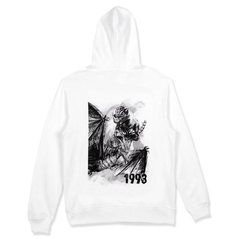 Godzilla Monochrome Design Hoodie Rodan & Baby Godzilla White TOHO Godzilla JPN gallery