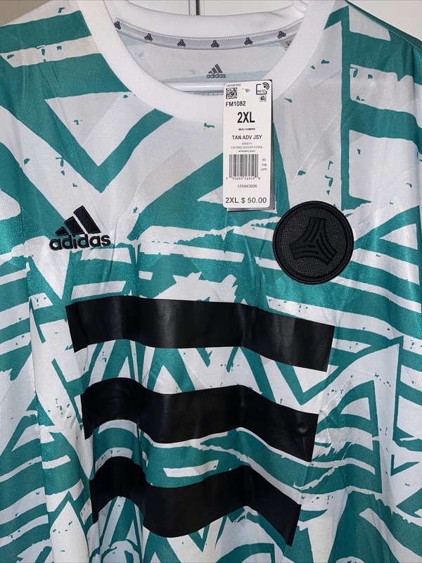 Adidas DNA Graphic No.10 Jersey FM1082 Soccer/FutBall White Glory Green 2XL gallery