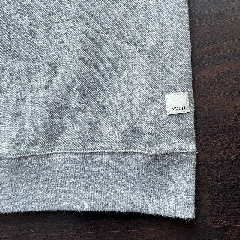 Vuori Jeffreys Pullover Shirt Classic Thermal Crewneck Sweatshirt Gray Mens XL gallery