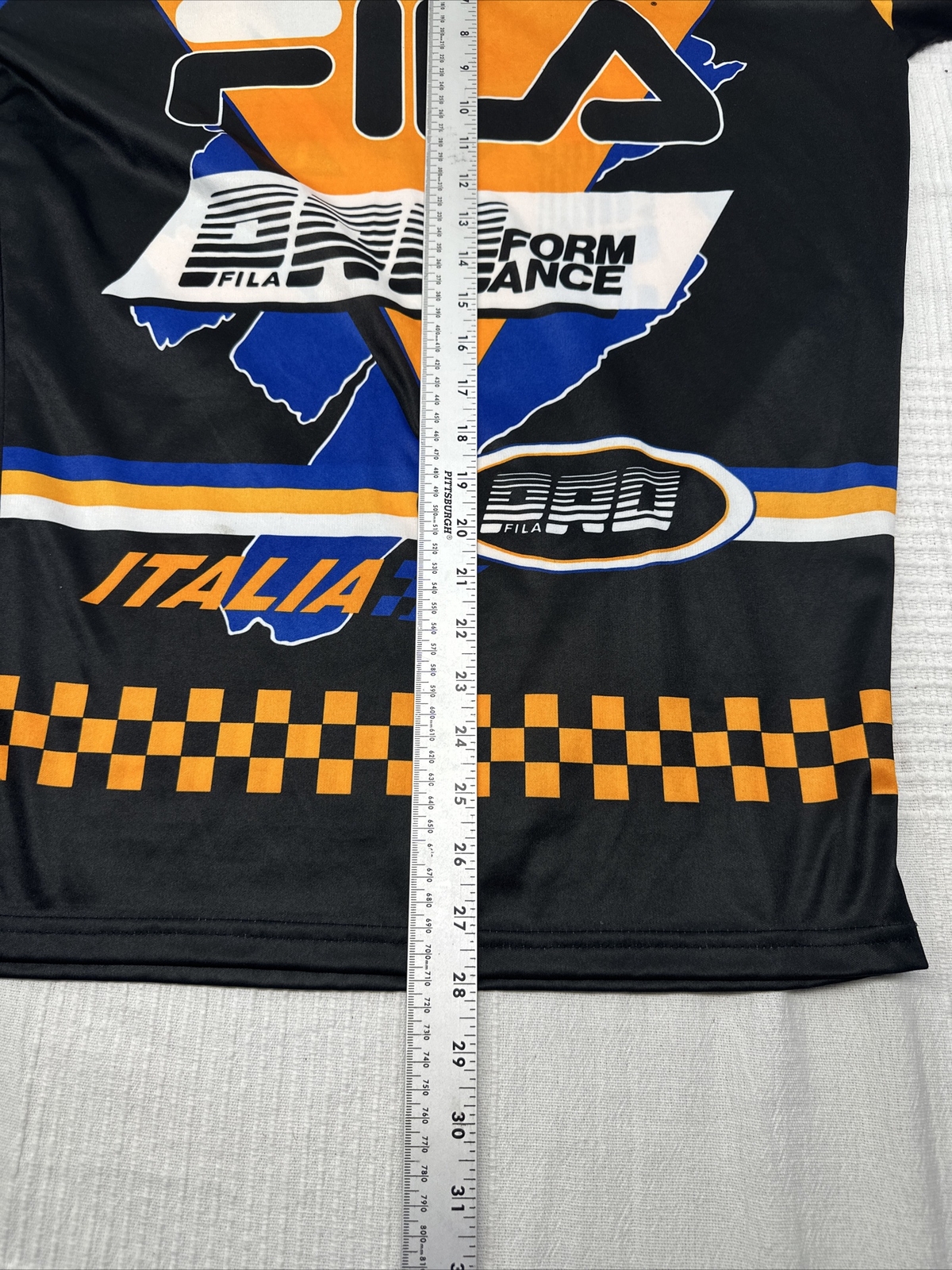 Vintage Fila Tech Pro Performance AOP All Over Print Short Sleeve Jersey Shirt L gallery