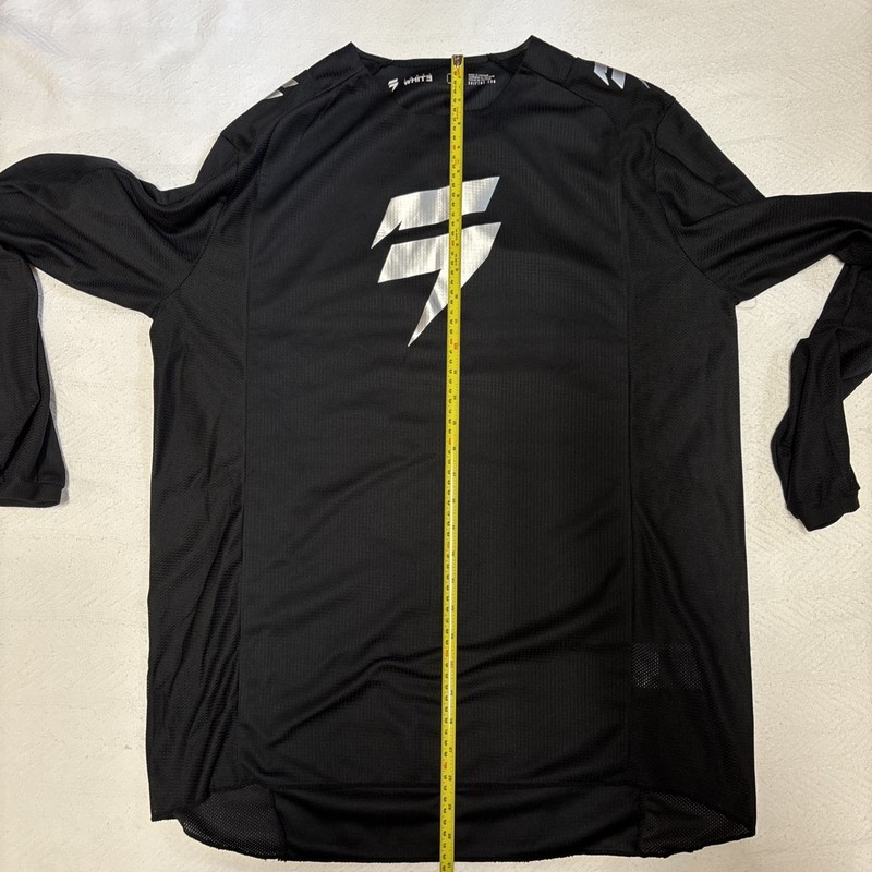 Shift MX Jersey Mens Large Black Silver Motocross Long Sleeve Biker Shirt Racing gallery