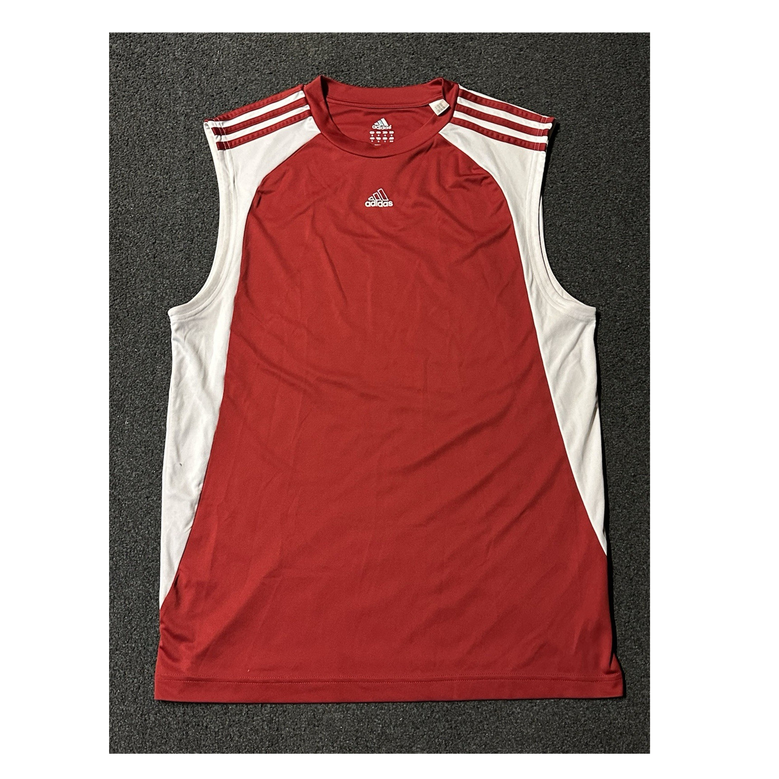 Adidas Active 360 Men's Red/White Lightweight Gym Tank Jersey - Size M (AUF002) gallery
