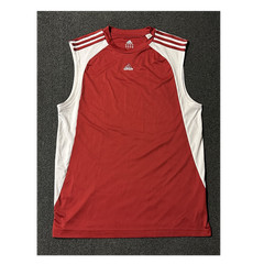Adidas Active 360 Men’s Red/White Lightweight Gym Tank Jersey – Size M (AUF002)