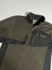 Avalanche Pullover Men’s Medium Green/Gray 1/4 Zip Performance Fleece Jacket