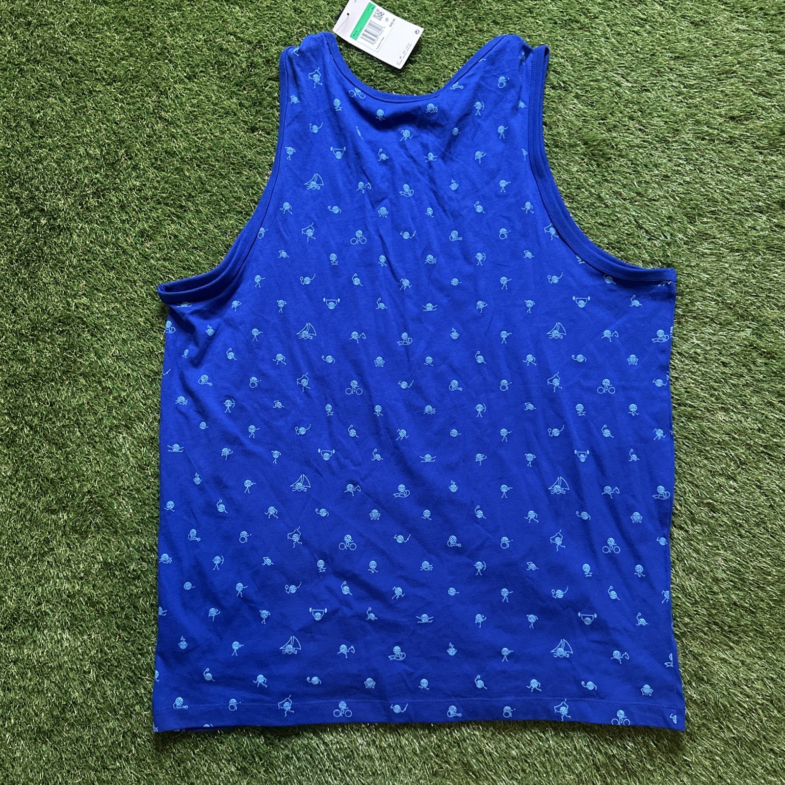 Nike USA Club Tank Top All Over Print Blue FN0879-417 Mens Size XL gallery