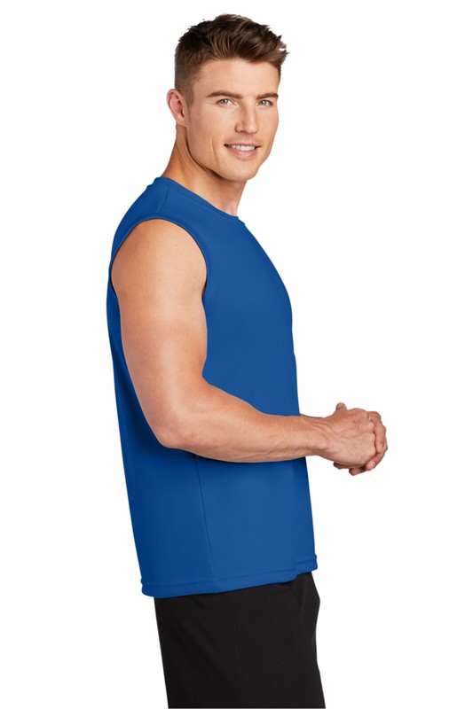 Mens Sport Tek ST-352 Sleeveless Performance Sz Med 38-40”T Shirt Royal Blue gallery