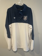 Under Armour USA Stars & Stripes Woven 1/4 Zip Jacket Hidden Hood UA Men’s XXL