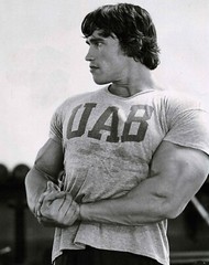Men’s short sleeved T-Shirt Bebak In The Gym grey UAB Arnold vintage style NEW