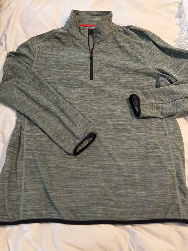 Avalanche Men's Quarter Zip Top Pullover Size XL NWOT GREY / OLIVE gallery