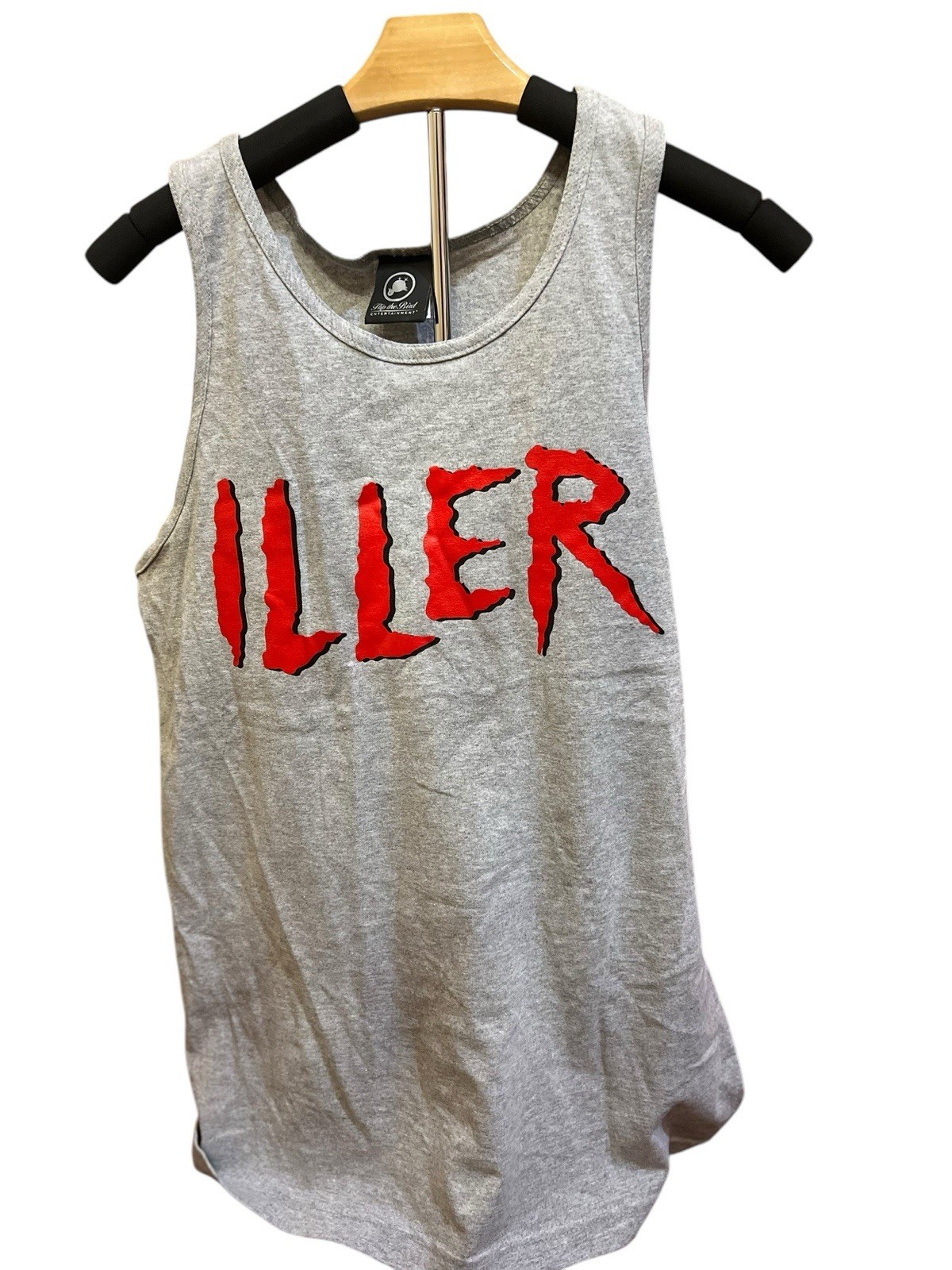 Flip The Bird Entertainment Gray Activewear tank top “ILLER, (Sz Small) gallery