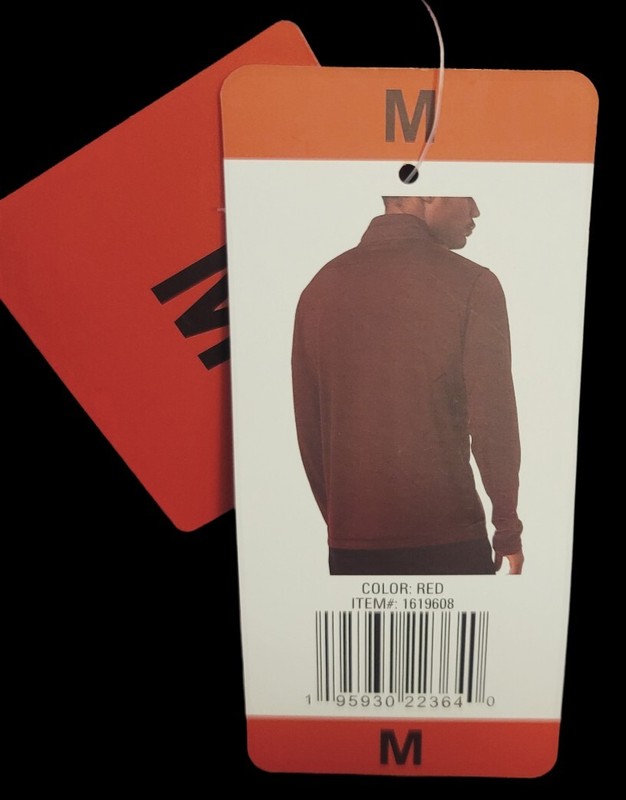 32 Degrees Men’s Quarter Zip Stretch Comfort Pullover, M, RED gallery