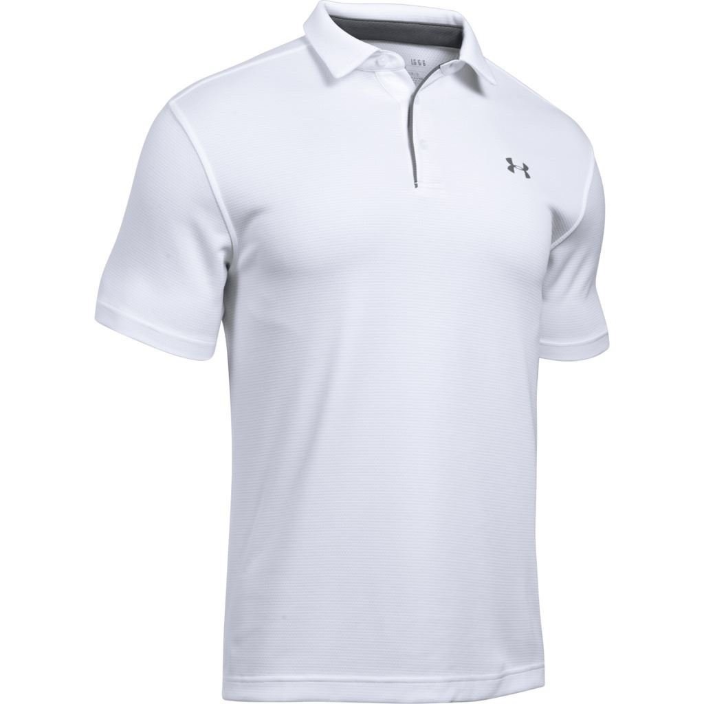 Men's Under Armour Short Sleeve Tech Polo Shirt, White 1290140-100 gallery