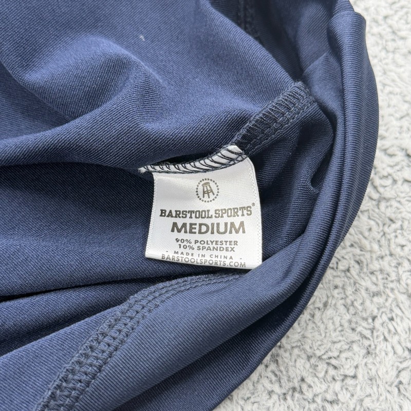 Barstool Sports Quarter Zip Pullover Mens Medium Navy Blue Girl Dad Fathers Day gallery