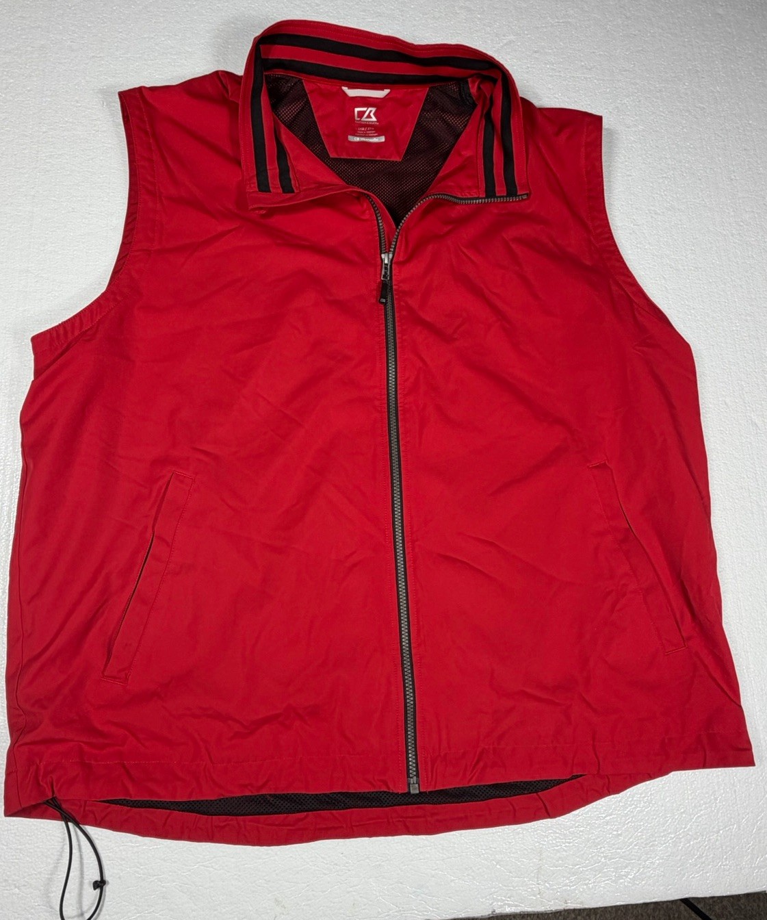 Men's Red Cutter & Buck Mesh Lined Vented Golf Vest, Size XL READ gallery