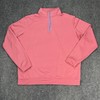 Peter Millar Pullover Mens Large Pink 1/4 Zip Mock Neck Golf Performance Stretch gallery