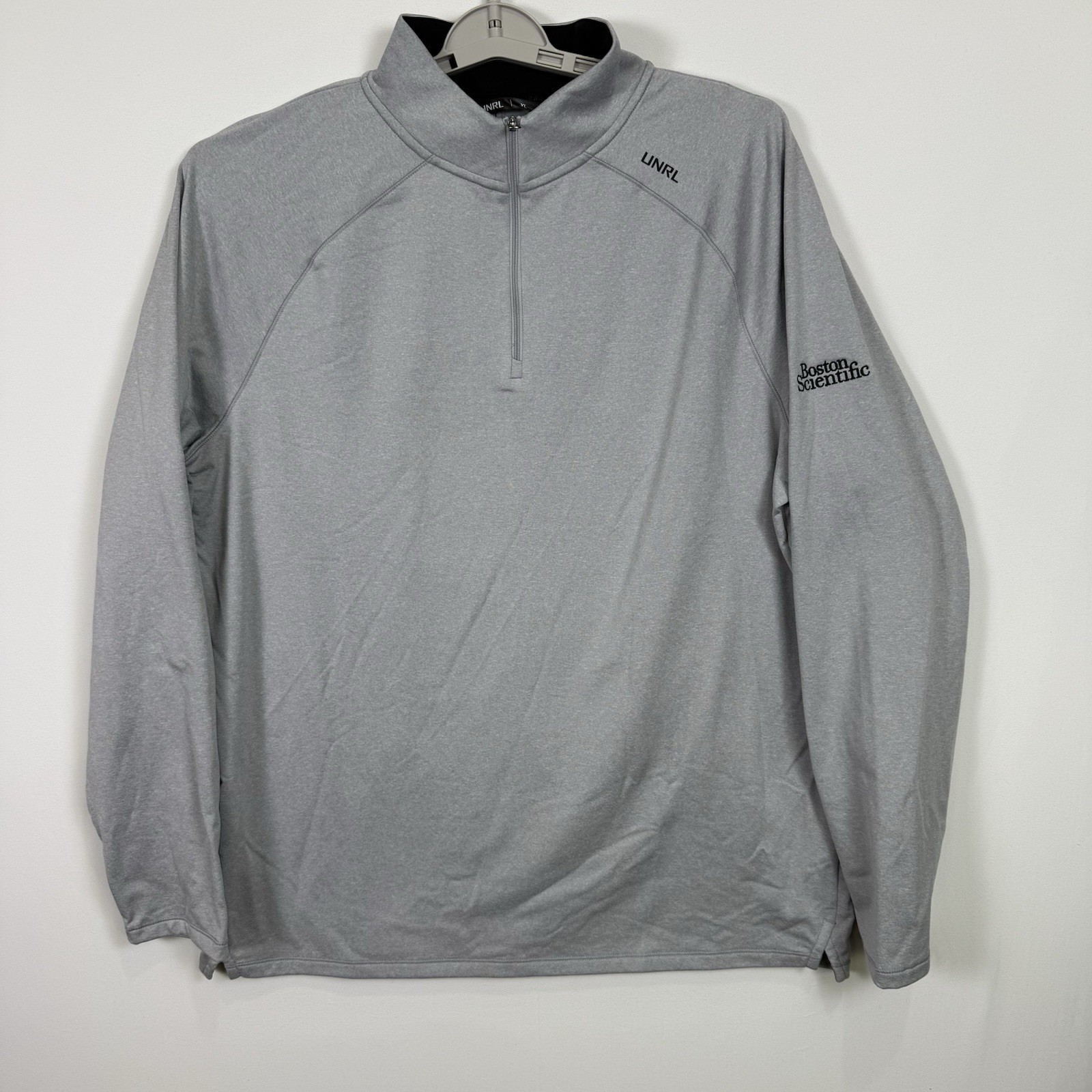 UNRL Interlock 1/4Zip Pullover Mens Large Long Sleeve Shirt New Embroidered Logo gallery