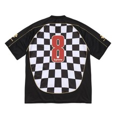 Supreme Black Checkerboard Soccer Jersey – Large